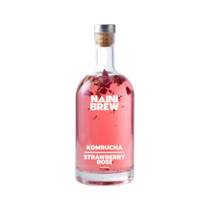 Nainibrew Strawberry Rose Kombucha 800ML Glass Bottle