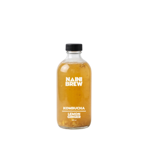 Nainibrew Lemon Ginger Kombucha 240ML Glass Bottle