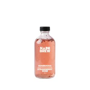 Nainibrew Strawberry Rose Kombucha 240ML Glass Bottle